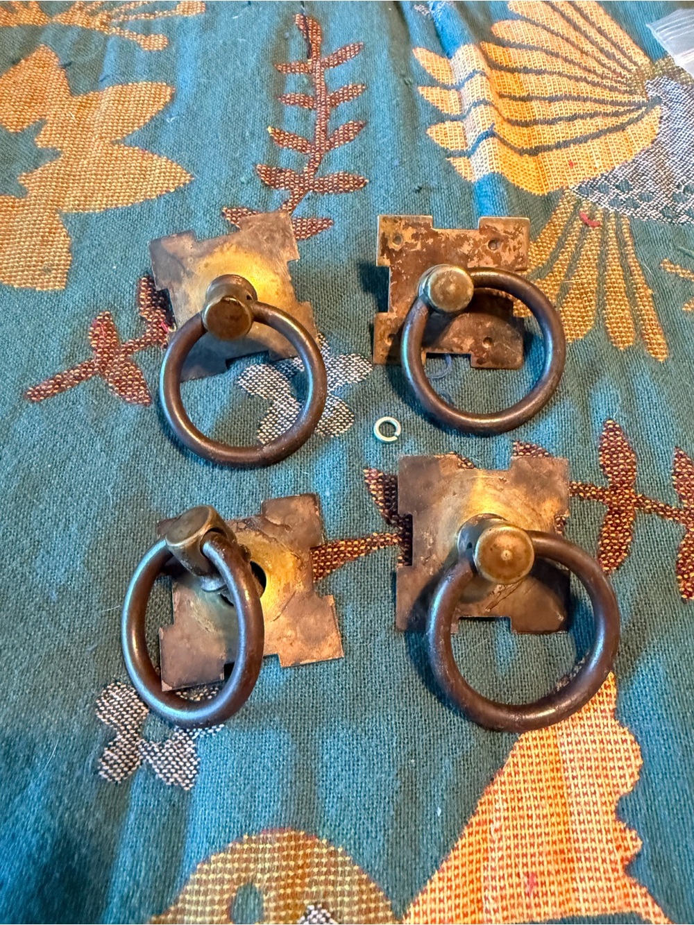 Antique Brass Ring Drawer Pull